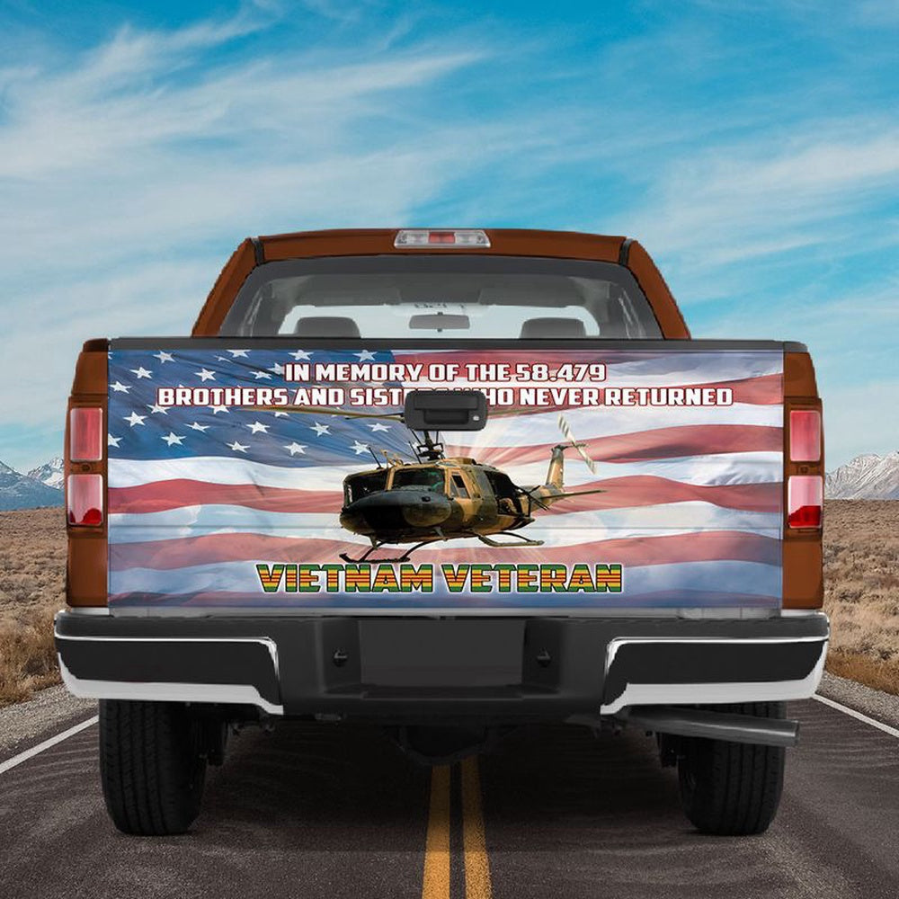 Military Car Wrap, Vietnam Veteran Tailgate Wraps For Trucks American Flag Tailgate Vinyl Wrap Memorial Day Car Decor