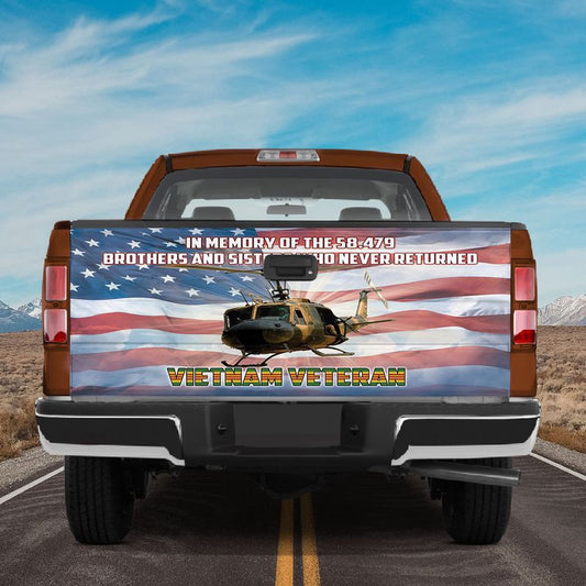 Military Car Wrap, Vietnam Veteran Tailgate Wraps For Trucks American Flag Tailgate Vinyl Wrap Memorial Day Car Decor
