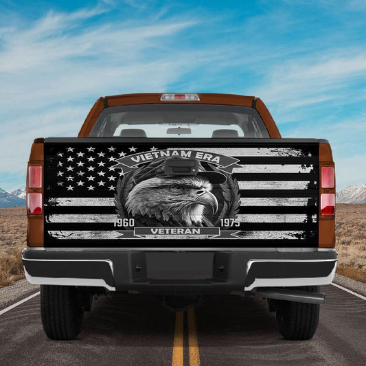 Military Car Wrap, Vietnam Veteran Truck Tailgate Decal Wraps American Bald Eagle Tailgate Wrap Patriotic Car Decor