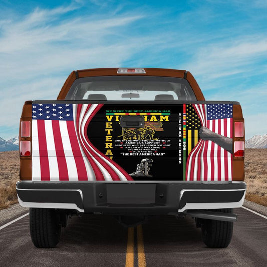Military Car Wrap, Vietnam Veteran Truck Tailgate Decals American Flag Tailgate Wrap Tailgate Vinyl Graphic Wrap