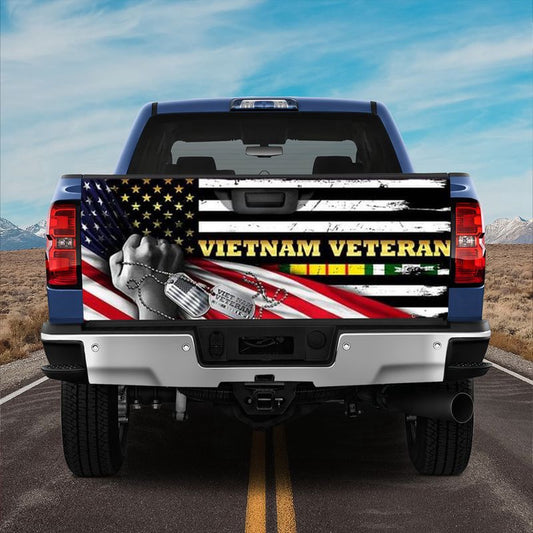 Military Car Wrap, Vietnam Vetran American Truck Tailgate Wrap Soldier Grandpa Gift Idea