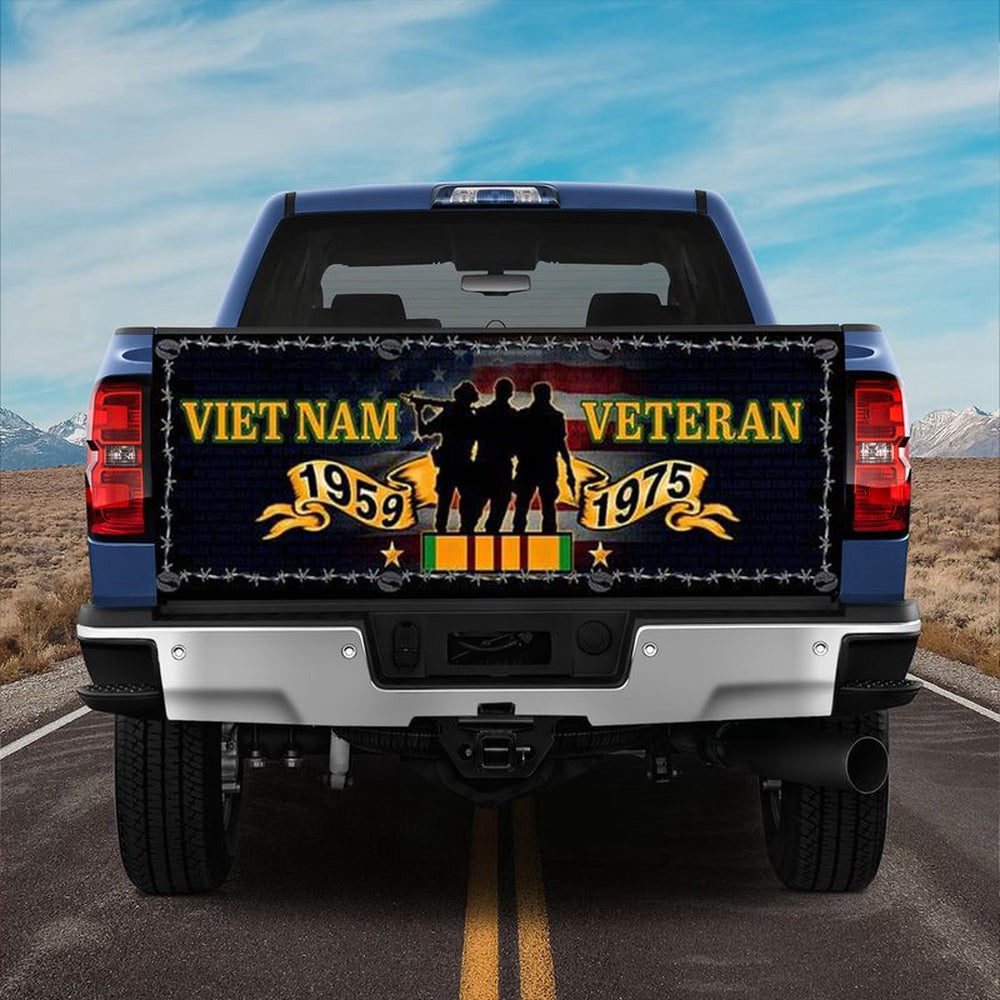 Military Car Wrap, Vietnam Vetran Truck Tailgate Decal Soldier 1959 1975 Printed Gift Idea