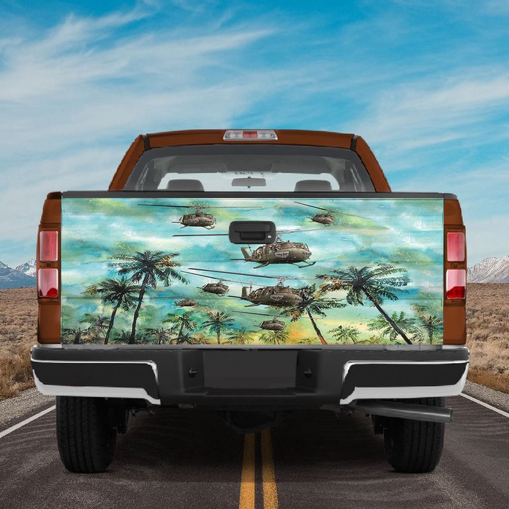 Military Car Wrap, Vietnam War Tailgate Vinyl Graphic Wrap Veteran Tailgate Decals American Patriot Veteran