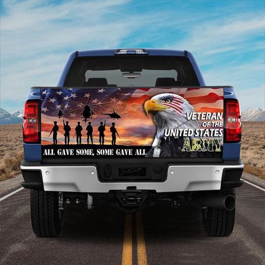Military Car Wrap, Vteran Of The United States Army Truck Tailgate Decal Sticker Wrap Soldier Gift
