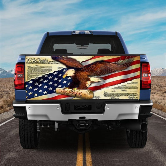 Military Car Wrap, We The People Truck Tailgate Decal Eagl3 American Independence Day
