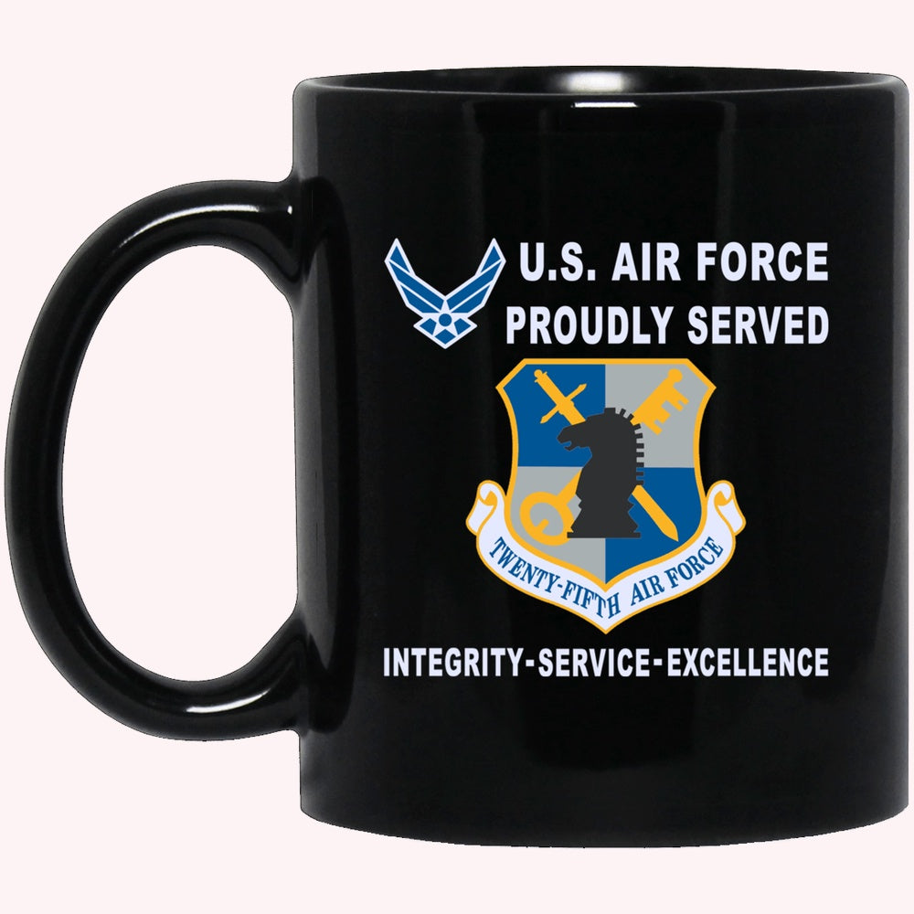Military Coffee Mugs, US Air Force Intelligence Command Proudly Served-D04 Black Mug