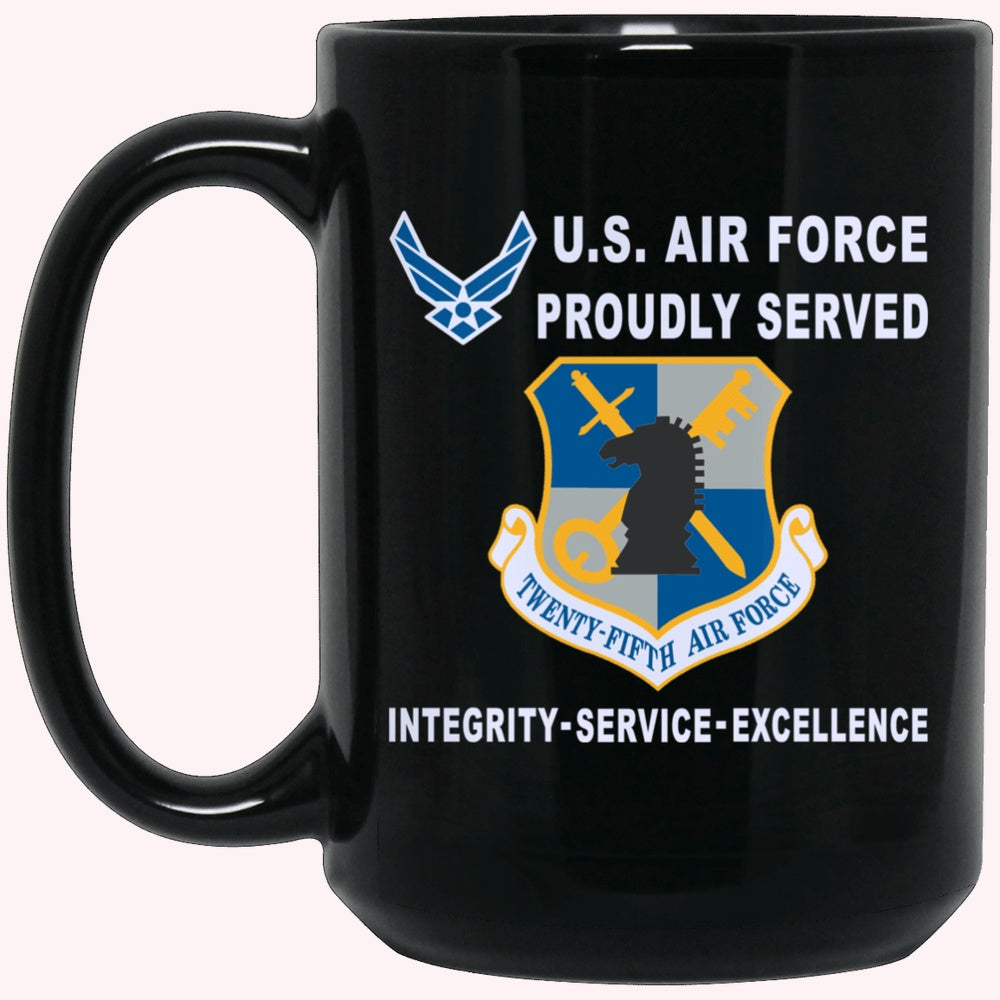 Military Coffee Mugs, US Air Force Intelligence Command Proudly Served-D04 Black Mug