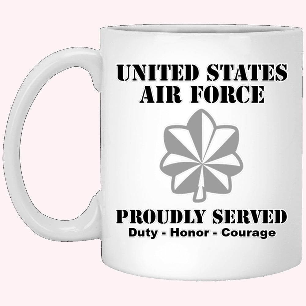 Military Coffee Mugs, US Air Force O-5 Lieutenant Colonel Lt Co O5 Field Officer Ranks White Coffee Mug