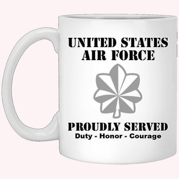 Military Coffee Mugs, US Air Force O-5 Lieutenant Colonel Lt Co O5 Field Officer Ranks White Coffee Mug