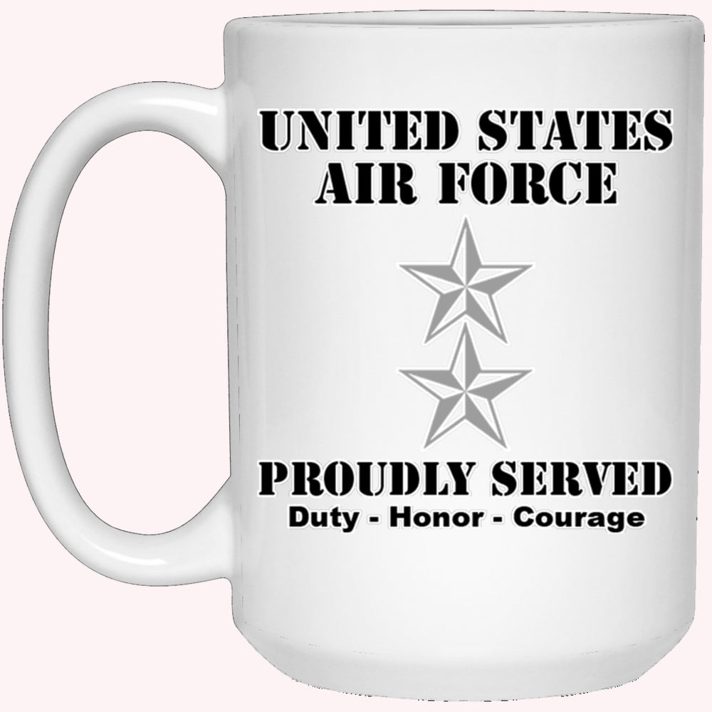 Military Coffee Mugs, US Air Force O-8 Major General Maj G O8 General Officer Ranks White Coffee Mug