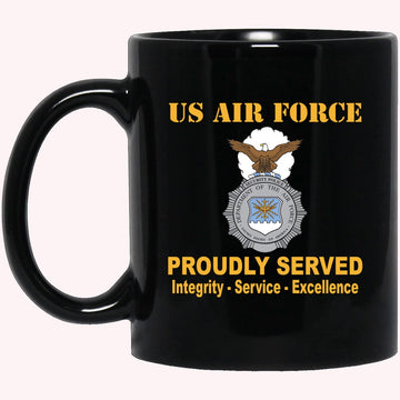 Military Coffee Mugs, US Air Force Security Forces Black Mug