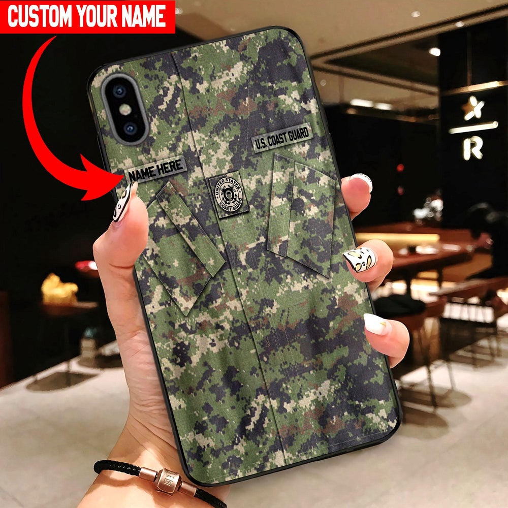 Military Phone Cases, Custom Normal Phone Case United States Coast Guard TC9 All Over Printed, Veteran Phone Case
