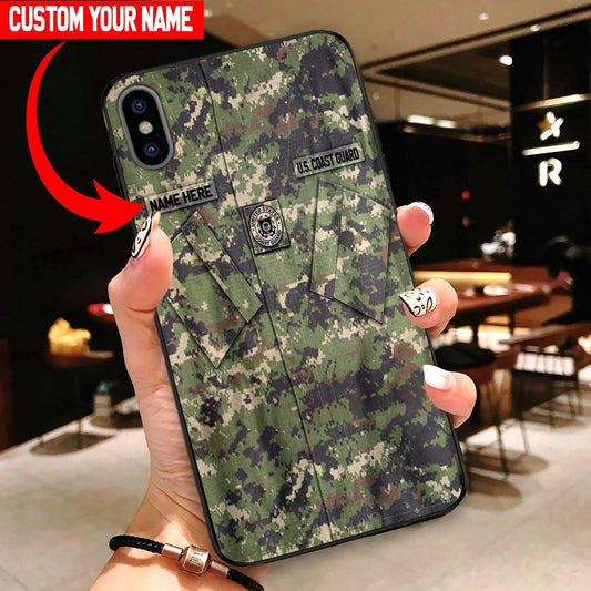 Military Phone Cases, Custom Normal Phone Case United States Coast Guard TC9 All Over Printed, Veteran Phone Case