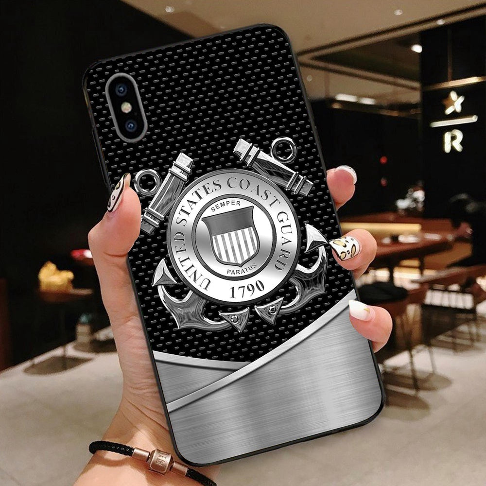 Military Phone Cases, Normal Phone Case All Over Printed United States Coast Guard, Veteran Phone Case