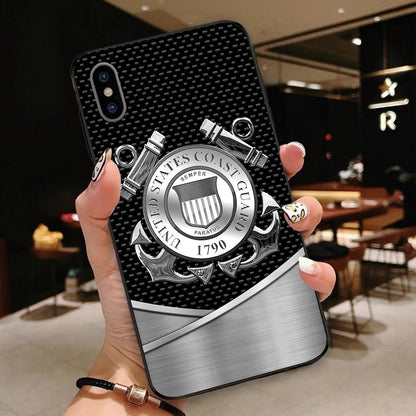 Military Phone Cases, Normal Phone Case All Over Printed United States Coast Guard, Veteran Phone Case