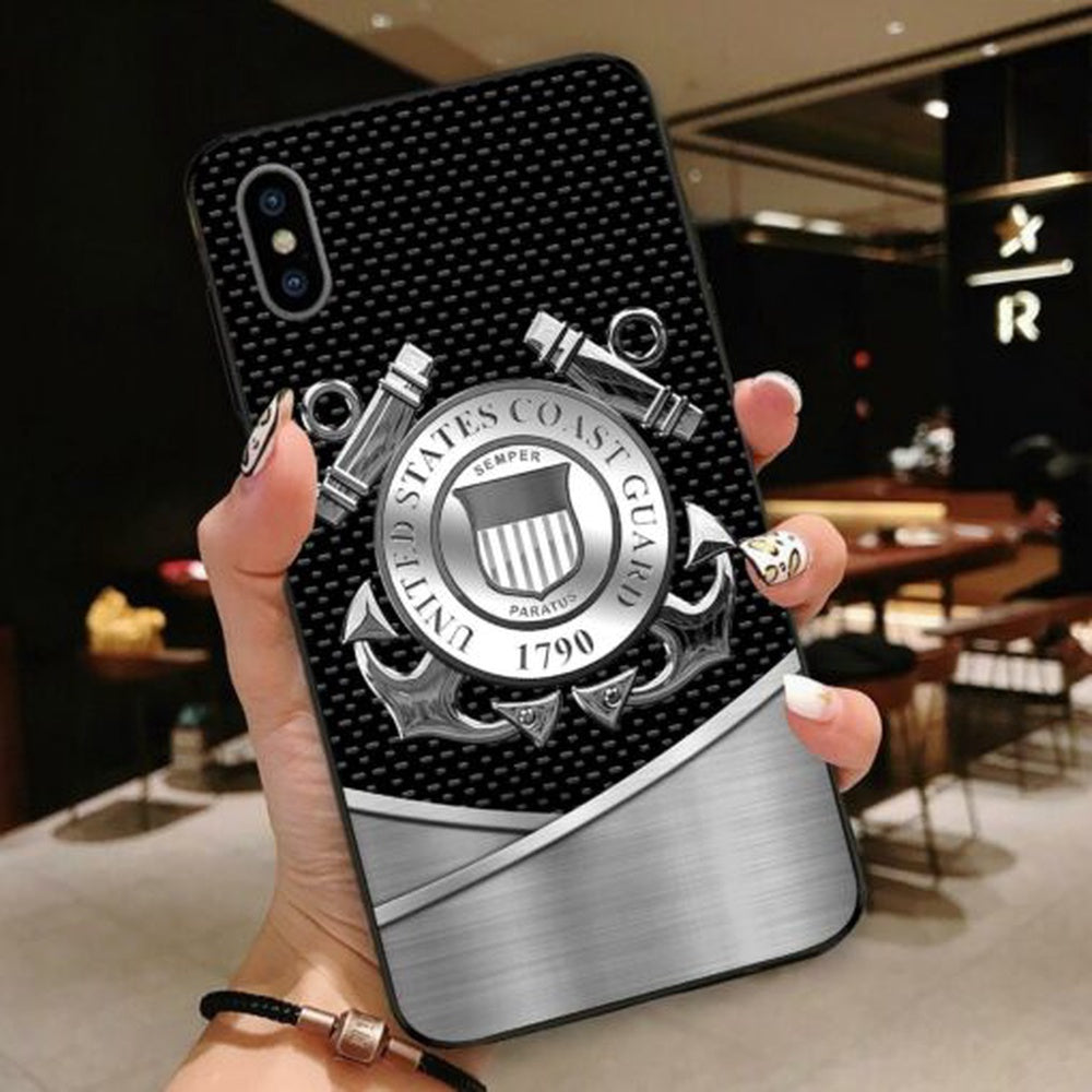 Military Phone Cases, Normal Phone Case All Over Printed United States Coast Guard, Veteran Phone Case