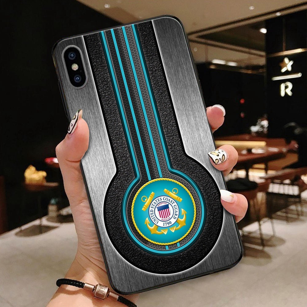 Military Phone Cases, Normal Phone Case For United States Coast Guard All Over Printed, Veteran Phone Case