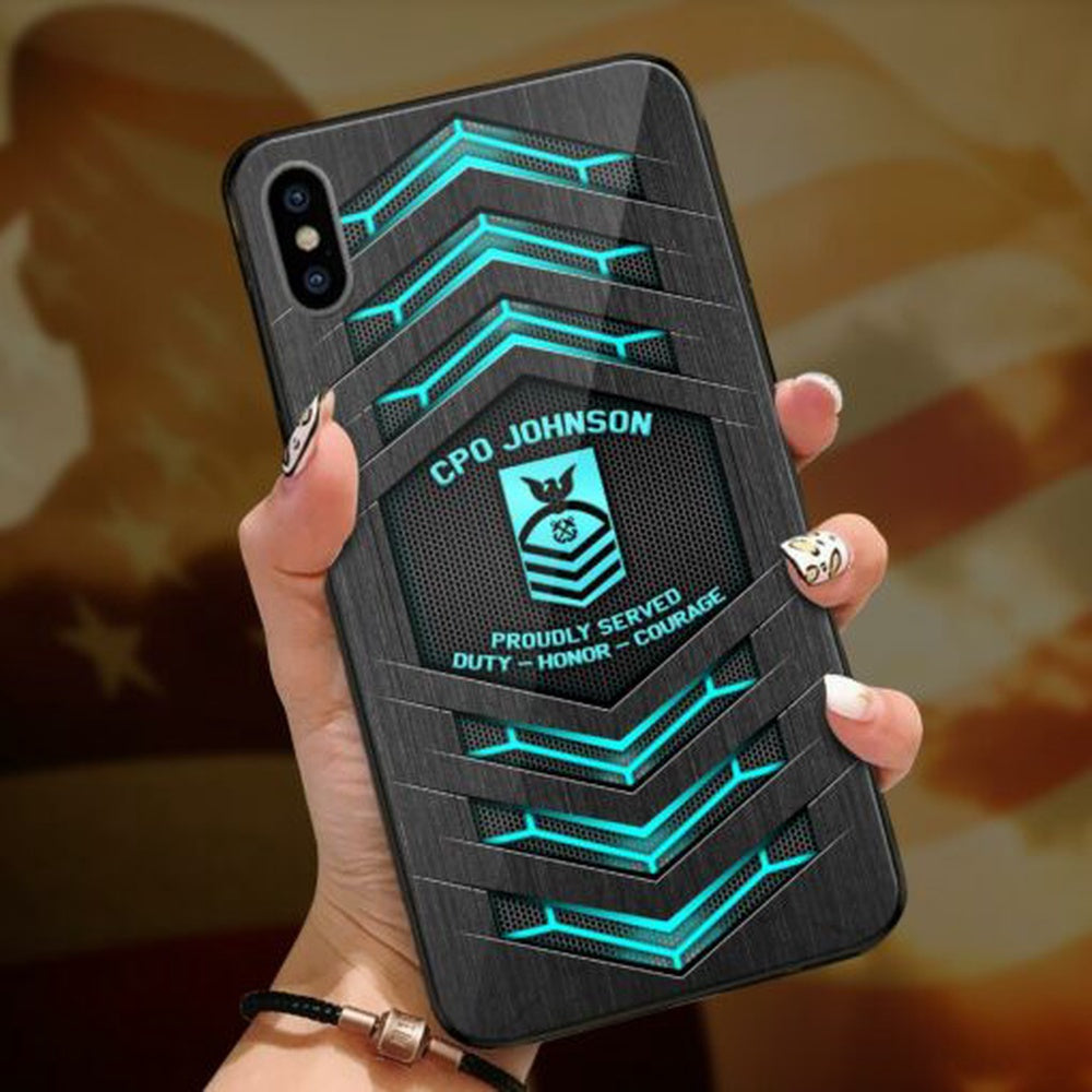 Military Phone Cases, US Coast Guard US Military Ranks US Veteran Custom Phone Case All Over Printed, Veteran Phone Case