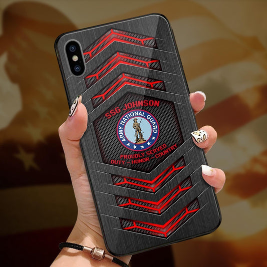 Military Phone Cases, US National Guard US Military Us Veteran Custom Phone Case All Over Printed, Veteran Phone Case