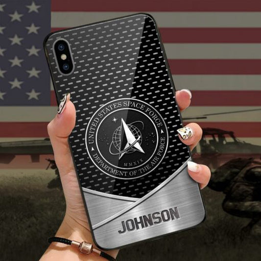 Military Phone Cases, Us Space Force Gifts For Military, Custom Veteran luminous Phone case, Veteran Phone Case