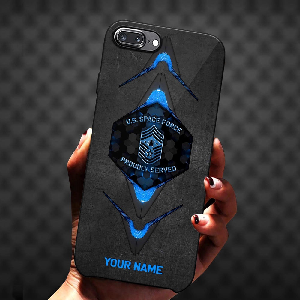 Military Phone Cases, Us Space Force Style Phone Case, Custom Name And Rank, Veteran Phone Case