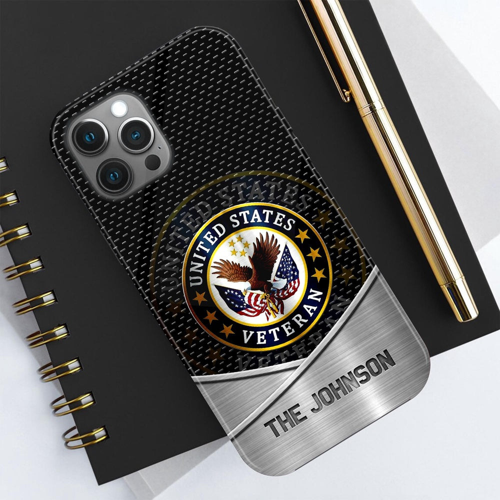 Military Phone Cases, Us Veteran Phone Case Custom Your Name And Rank, Military Phone Case, Veteran Phone Case