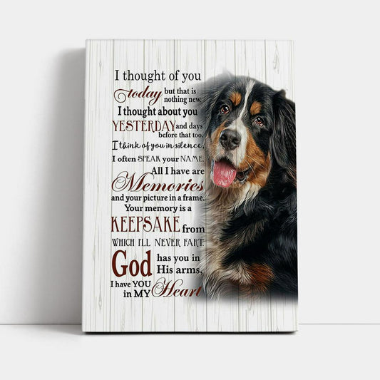 Mountain Dog I Thought Of You Today Canvas Wall Art - Christian Wall Canvas - Religious Canvas Prints