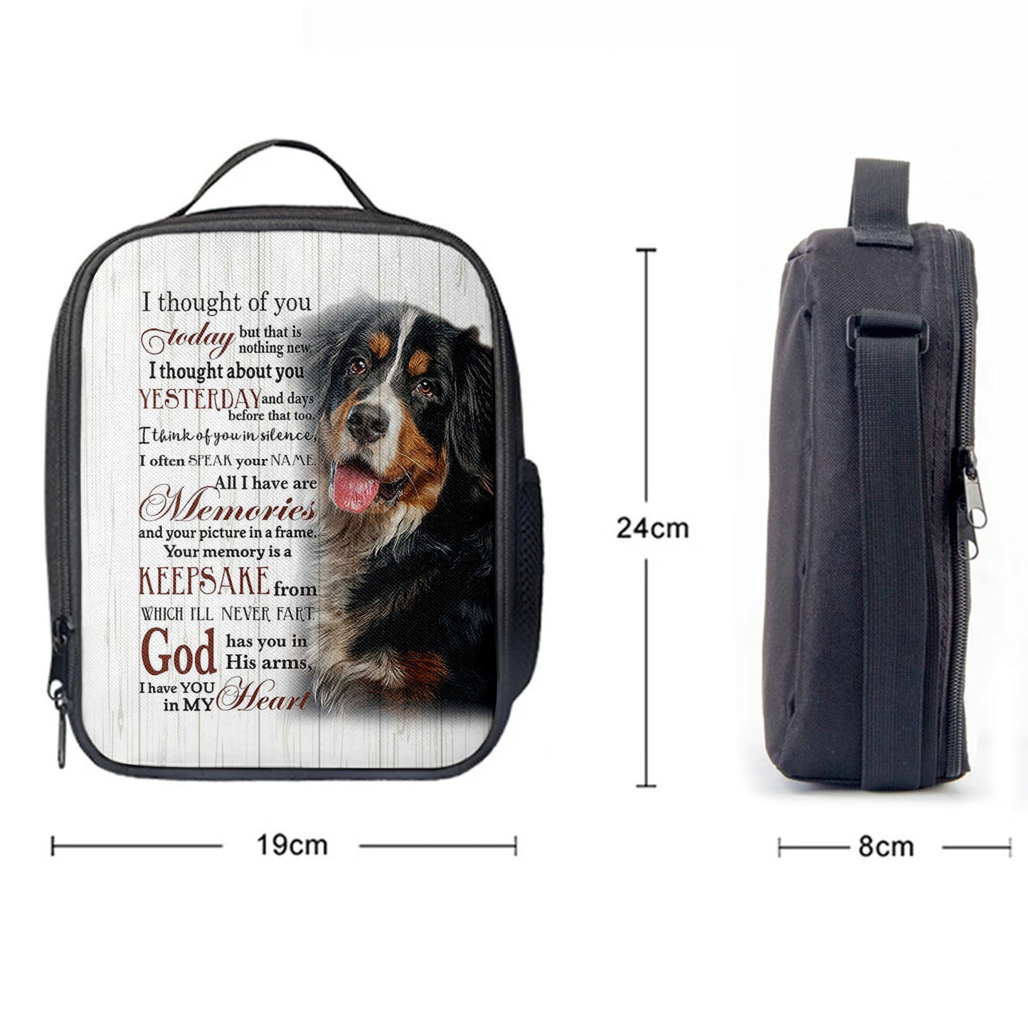 Mountain Dog I Thought Of You Today Lunchbag, Christian Lunch Bagl Lunchbag, Religious Lunchbag