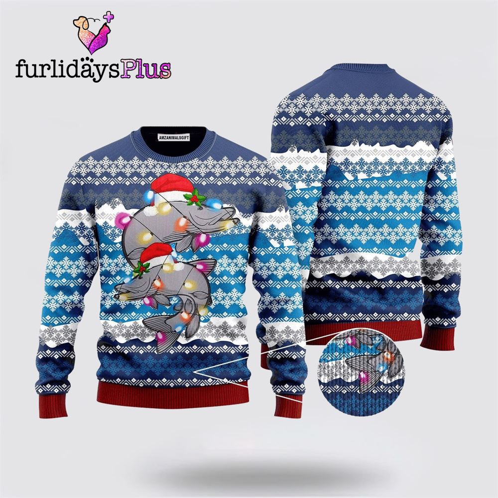 Musky Fishing Christmas Sweater ,Christmas Ugly Sweater For Men, Women