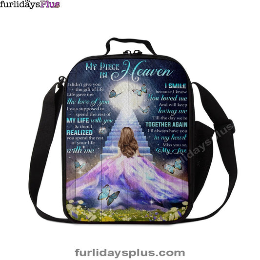 My Piece In Heaven Beautiful Girl Lunchbag, Christian Lunch Bag, Bible Verse Lunch Bag