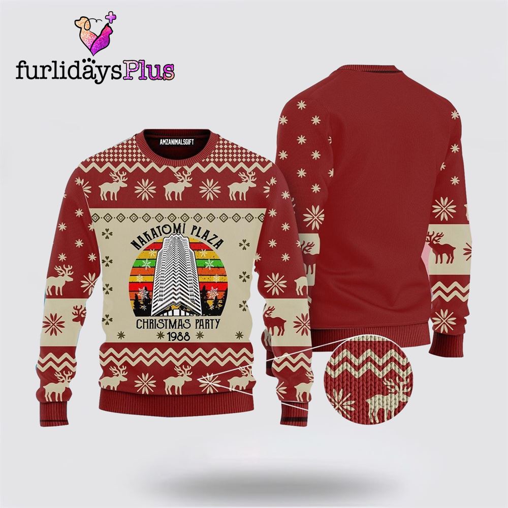 Nakatomi Plaza Christmas Party 1988 Ugly Christmas Sweater ,Christmas Ugly Sweater For Men, Women