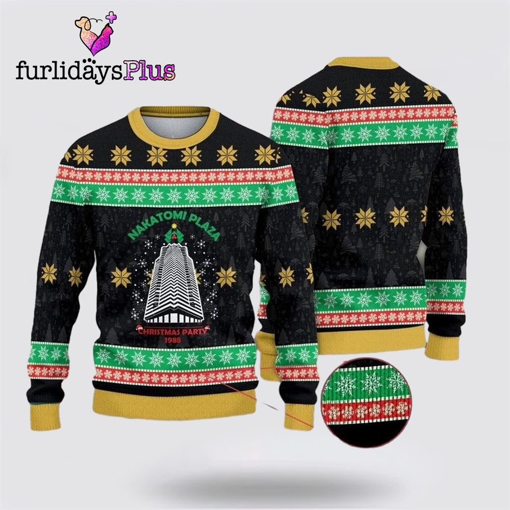 Nakatomi Plaza Ugly Christmas Sweater, Christmas Party 1988 Xmas Sweater ,Christmas Ugly Sweater For Men, Women