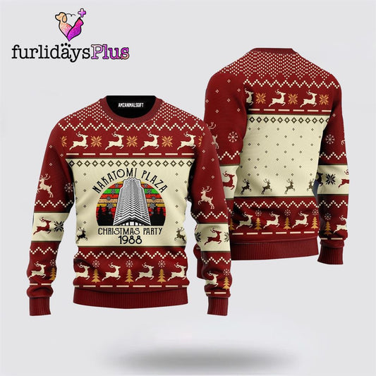 Nakatomi Plaza Ugly Christmas Sweater, Funny Christmas, Christmas Party Ugly Sweater ,Christmas Ugly Sweater For Men, Women