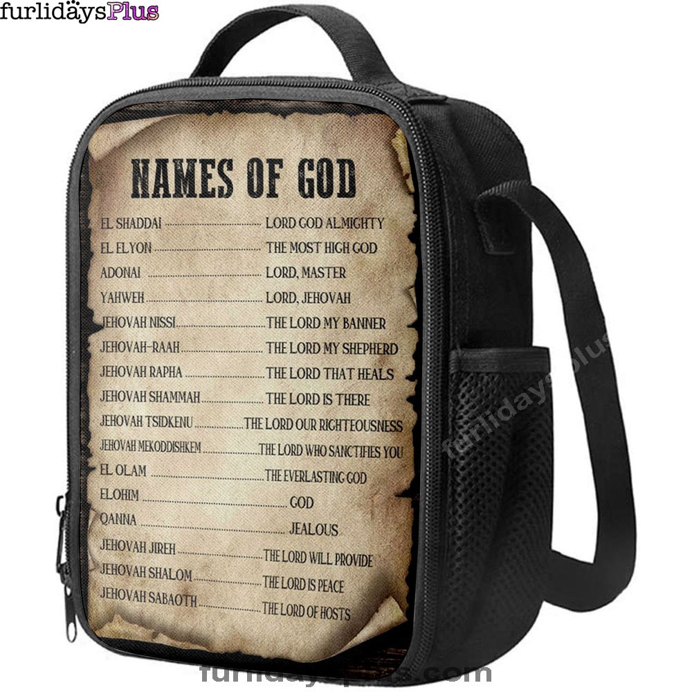 Names Of God Christian Lunchbag, Bible Verse Lunch Bag, Scripture Lunchbag