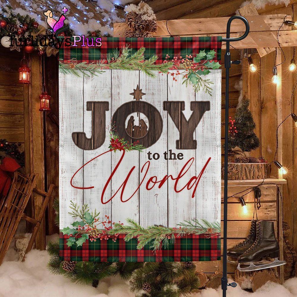 Nativity Of Jesus Flag Joy To The World