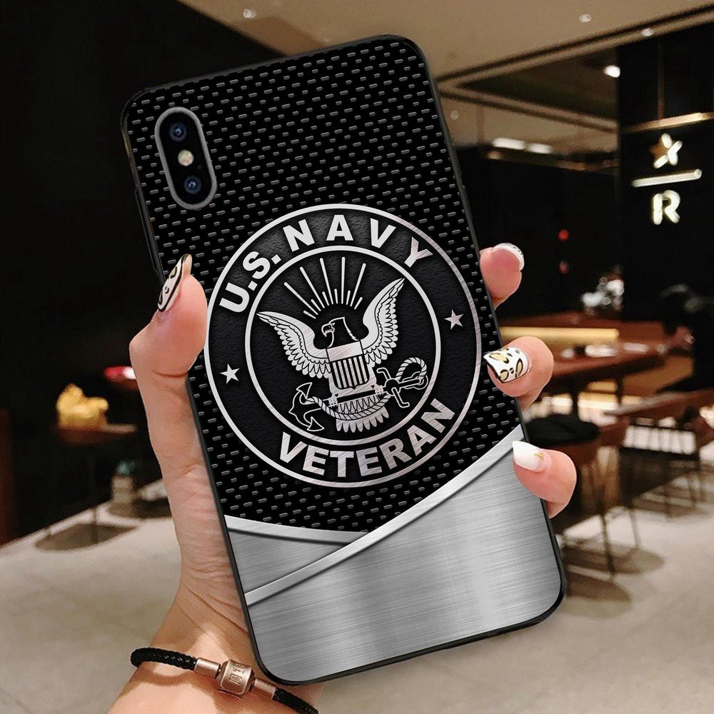 Navy Phone Case, Normal Phone Case All Over Printed United States Navy Veteran, Military Phone Cases