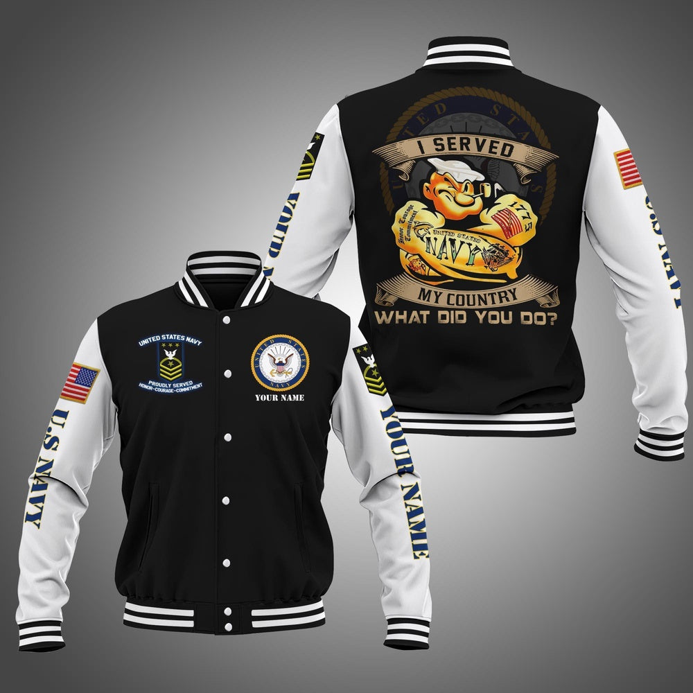 Navy Veteran Jacket, US Navy US Military Jacket, Military Veteran Skull Baseball Jacket