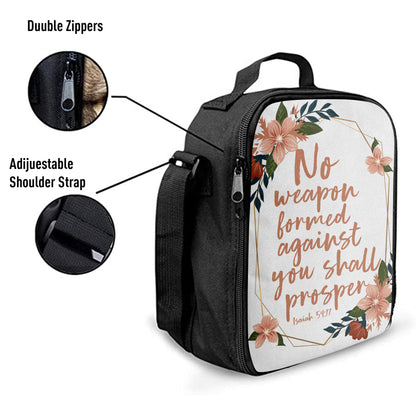 No Weapon Formed Against You Shall Prosper Isaiah 5417 Lunchbag, Bible Verse Lunch Bag, Scripture Lunchbag