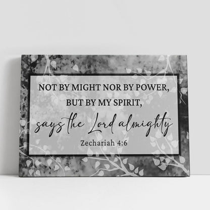 Not By Might Nor By Power But By My Spirit Zechariah 46 Wall Art Canvas, Christian Gifts Wall Art Decor, Scripture Canvas Prints