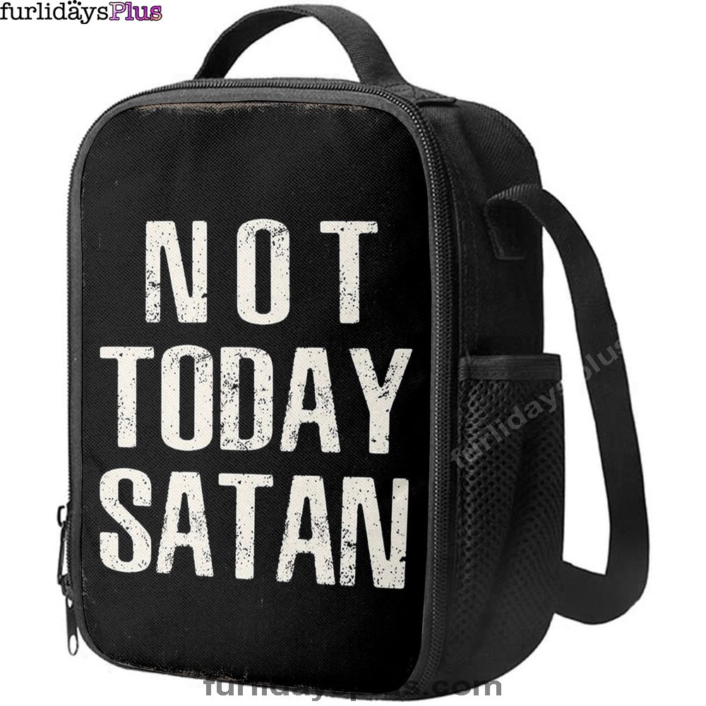 Not Today Satan Lunchbag, Christian Lunchbag