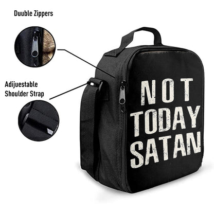 Not Today Satan Lunchbag, Christian Lunchbag