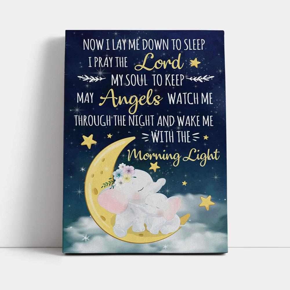 Now I Lay Me Down To Sleep Christian Canvas Prints - Bible Verse Wall Decor - Jesus Wall Art Home Decor