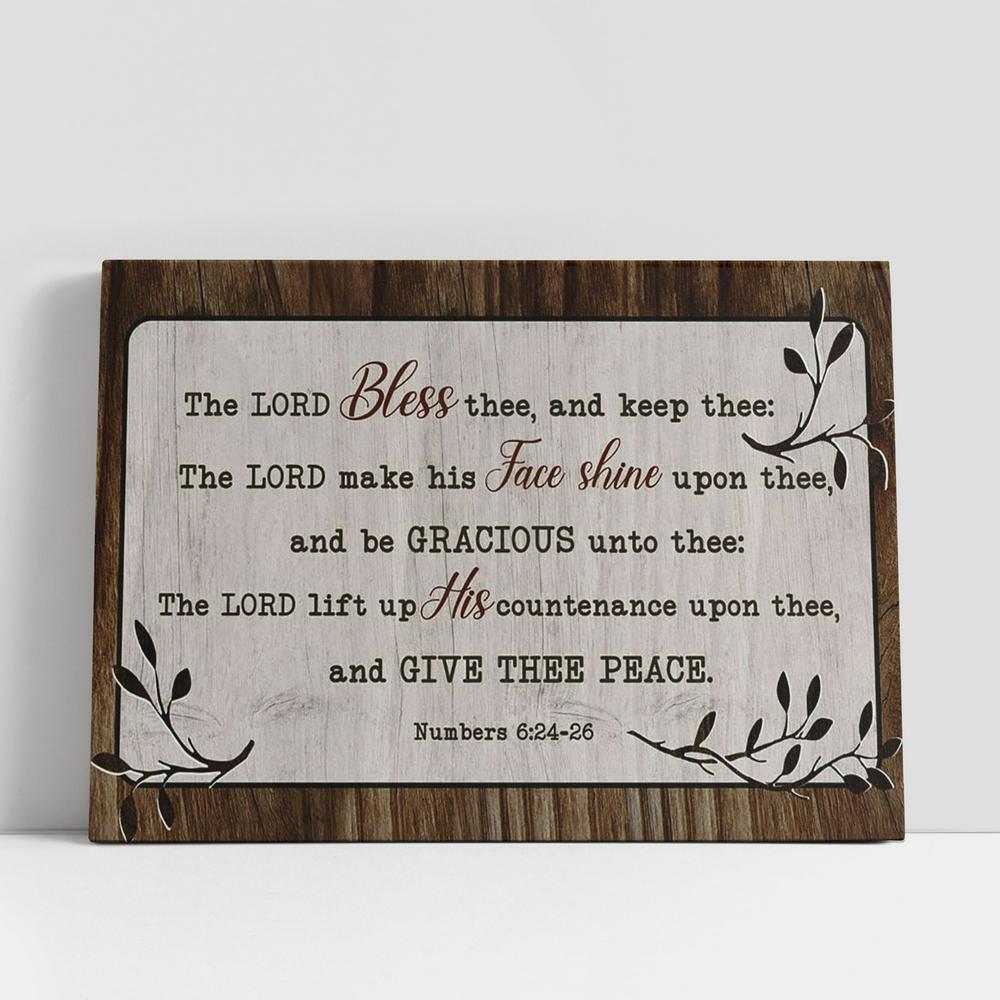 Numbers 624-26 The Lord Bless Thee And Keep Thee Canvas Art, Scripture Canvas Prints, Christian Gifts Wall Art