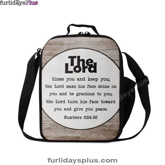 Numbers 624-26 The Lord Bless You And Keep You Rustic Farmhouse Lunchbag, Christian Lunchbag, Religious Lunch Bag