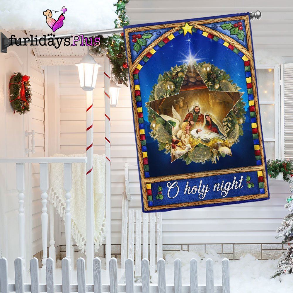 O Holy Night Christmas Nativity Jesus Flag