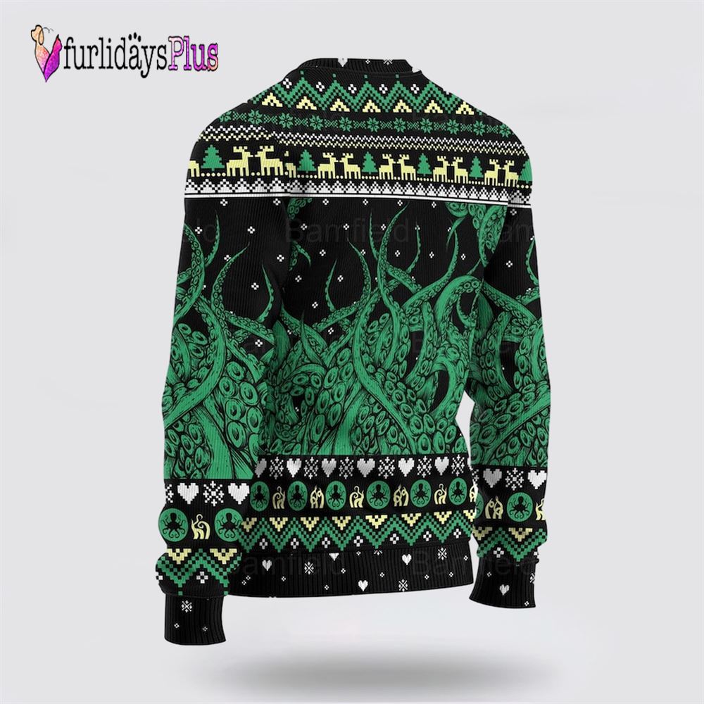 Octopus Ugly Christmas Sweater, Sweater Gifts For Pet Lover