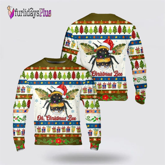 Oh Christmas Bee Ugly Christmas Sweater, Christmas Gift, Christmas Winter Fashion, Farmers Sweater