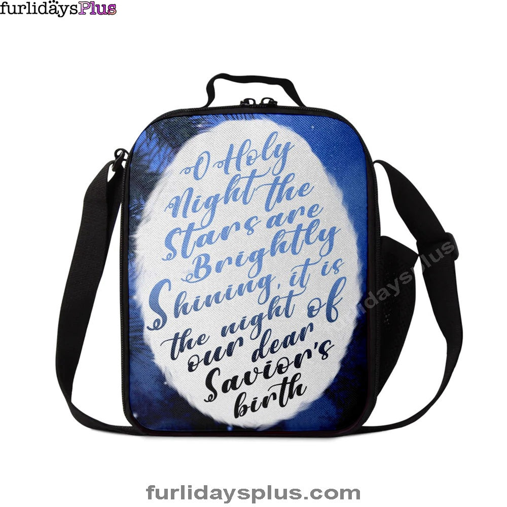 Oh Holy Night The Stars Are Brightly Shining Lunchbag, Bible Verse Lunch Bag, Scripture Lunchbag