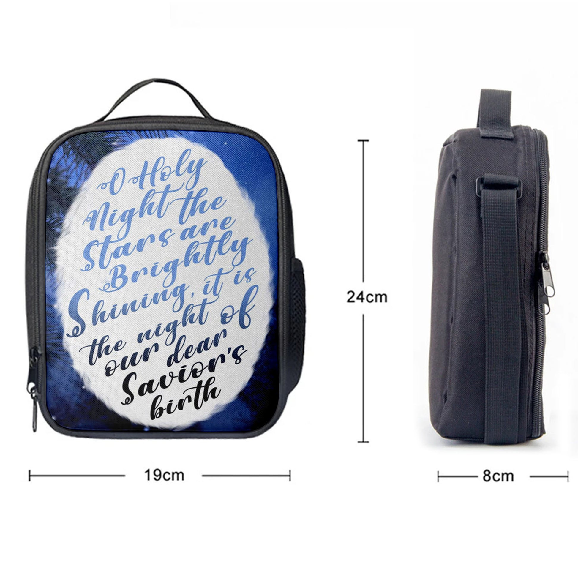 Oh Holy Night The Stars Are Brightly Shining Lunchbag, Bible Verse Lunch Bag, Scripture Lunchbag