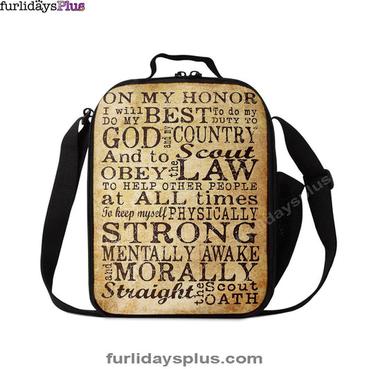 On My Honor I Will Do My Best Straight The Scout Oath Lunchbag, Christian Lunch Bagl Lunchbag, Religious Lunchbag